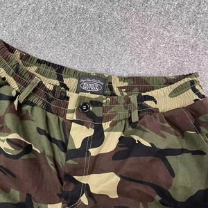 Pantalones cortos cargo de camuflaje para hombre, estilo casual, holgados, personalizados, de tela tejida transpirable, con múltiples bolsillos, cintura con cordón ajustable, estilo streetwear táctico. - Product Image 5