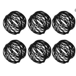 Servilletero de metal negro redondo de diseño elegante y servilletero de aro de metal, vajilla, equipo de restaurante a un precio asequible - Product Image 4