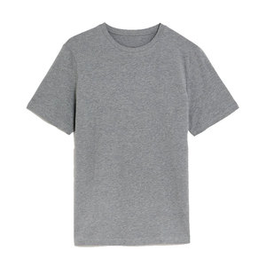 Camiseta básica de cuello redondo con corte atlético, camiseta de manga corta con diseño sólido en blanco para hombre - Product Image 1