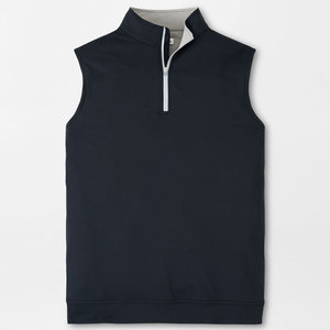 2024 moda hombres sin mangas cuarto de cremallera para Polo logotipo personalizado tela de punto de alta calidad directo de fábrica al por mayor - Product Image 2