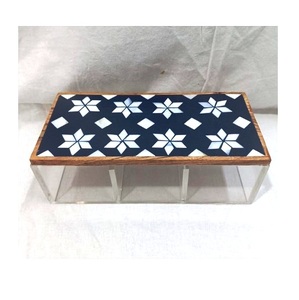 Boîte-cadeau de luxe en bois d'acacia de style arabe rectangulaire en gros, incrustation de nacre, acrylique, artisanat de rangement - Product Image 1