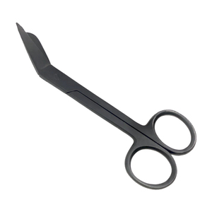 Ciseaux de coupe de pansement en gros Ciseaux de salle d'opération de chirurgie professionnelle en acier et métal de couleur noire - Product Image 1