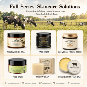 Baume de suif de marque privée hydratant pour les soins de la peau baume de suif de boeuf fouetté biologique au miel de Manuka crème hydratante - Product Image 5