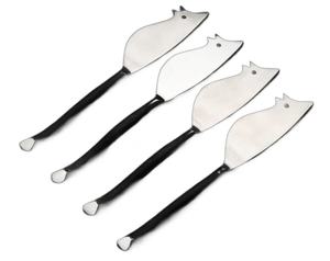 Juego de cuchillos de mantequilla de queso de cocina de Metal al por mayor de acero inoxidable con estilo duradero en hoja en forma de ratón para uso doméstico de Hotel - Product Image 1