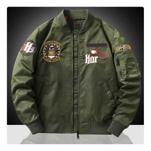 Veste de vol pour hommes WorkwearPrintemps Automne Pilote Baseball Uniforme Tactical Flight Suit Brodé Heavy Industry Details Stylish - Product Image 1