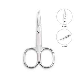 Customizable Logo Manicure Scissors with Extra Fine Curved Stainless Steel New <b>Cuticle</b> Sharp Eyebrow & Eyelash Scissors - Product Image 2