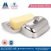 Beurrier en dôme de qualité supérieure en acier inoxydable poli miroir chromé, écologique, sûr pour les aliments, qualité export, ustensile de cuisine