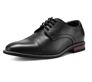 Ensemble de chaussures de cow-boy en cuir noir de haute qualité pour hommes avec finition haut de gamme, semelle durable, confort et style classique pour le bureau - Product Image 1