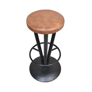 손으로 만든 도매 공장 간단한 스타일 블랙/브라운 29.29 "주방 펍 카페 및 레스토랑 사용을위한 높이 바 높은 의자