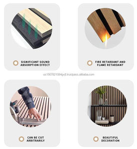 Panneau mural acoustique en placage de bois Décoration intérieure - Product Image 2