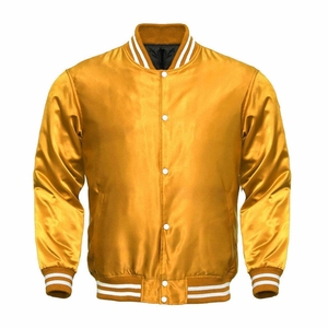 Chaquetas Bomber Varsity de Poliéster Satinado Acolchado de Alta Calidad con Forro de Algodón y Opciones de Colores y Tallas Personalizadas - Product Image 1