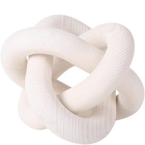 Juego de guirnalda de cuentas de anillo de madera rústica, decoración de granja, borla con cuentas bohemias, acento, cadena de madera Vintage, estilo de mesa, madera nórdica - Product Image 4