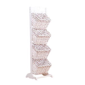 Meuble de décoration moderne pour maison Meuble de rangement incontournable en jacinthe d'eau en bois tissé à la main à trois niveaux pour chambre salon - Product Image 4