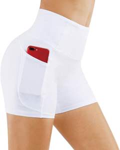 Pantalones cortos de entrenamiento de cintura alta para mujer diseñados para la transpirabilidad cuentan con una división de delfín y cintura elástica para descansar o hacer yoga - Product Image 6