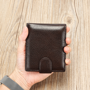 Cartera de Negocios Corta y Sólida para Hombre, de Cuero Genuino y Poliéster, con Logotipo Personalizado, Estilo Moderno, Cierre Abierto, Protección RFID - Product Image 5