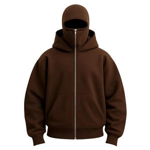 Sudadera con Capucha y Cremallera KITE Personalizada, 600g, 100% Algodón, Felpa Gruesa, con Máscara en la Capucha, para Hombre y Mujer, Moda Urbana de Invierno - Product Image 2
