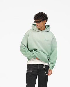 Hoodie tricoté surdimensionné personnalisé pour homme, en molleton de coton épais, avec imprimé au dos et boutons-pression, vente en gros - Product Image 1