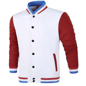 Veste de baseball en toile pour homme avec col montant, logo frontal, coupe-vent et écologique - Product Image 2