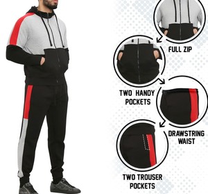 ชุดวอร์มผ้าฝ้าย/โพลีเอสเตอร์ระบายอากาศน้ำหนักเบามีฮู้ดสำหรับกิจกรรมกลางแจ้งฤดูหนาวของผู้ชาย - Product Image 6