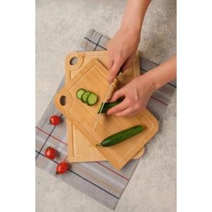 Juego de Tablas de Cortar de Bambú Natural - 2 Piezas, Tablas de Picar Duraderas para Cocina - Product Image 3