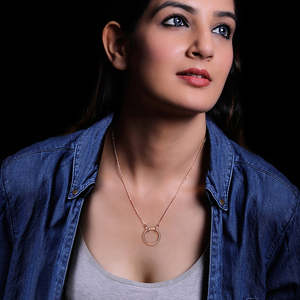 ชุดสร้อยคอจี้ดีสีโรสโกลด์ชุดความรักจะคงอยู่ตลอดไป - Product Image 1