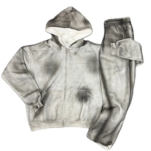 Sudadera con capucha de lana de peso pesado para hombre con logotipo personalizado al por mayor 2025 - Product Image 5