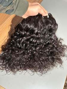 Super vente Extensions de cheveux Remy indiens naturels faits à la main Boucles brutes Texture lisse Léger pour l'exportation Extensions de cheveux humains - Product Image 6