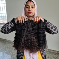 Extensiones de cabello humano de templo sin procesar virgen 100% indio, proveedor mayorista de ondas naturales, paquetes de rizado profundo