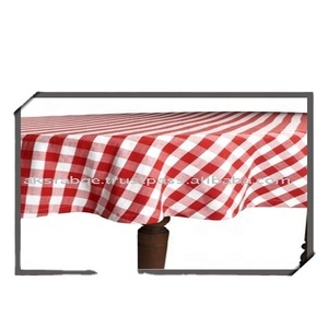 Wholesale 100% Cotton Premium Custom Printed Waterproof Oilproof 6ft <b>Tablecloth</b> Rotary Screen Printed Logo for Home Party Use - Product Image 1