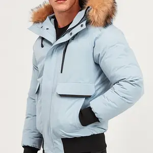 Hafif toptan özel su geçirmez kuzey erkek kışlık kıyafet yüz aşağı balon ceket spor kış dilek erkek ceket