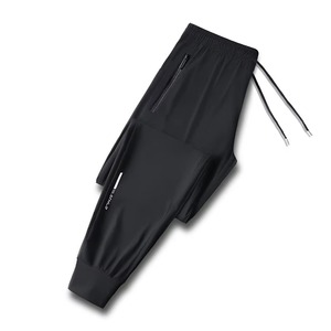 Vêtements de grande taille pour hommes, pantalon droit ample, séchage rapide, pantalon de sport décontracté, été et printemps pour hommes, pantalon en soie de glace - Product Image 2