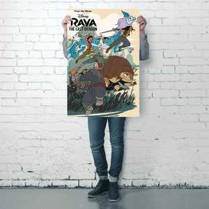 Affiche de style moderne 'Raya et le dernier dragon' : le déchaînement de l'action - Product Image 4