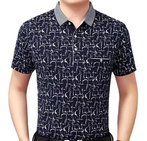 Polo y Camisa de Golf Sublimados de Alta Calidad, Manga Corta para Hombre, Tejido de Punto, Estampado Digital Informal - Product Image 1