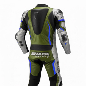Traje de carreras de cuero de motocicleta personalizado Último estilo Traje de carreras de motorista de cuero genuino Nuevo diseño Traje de cuero de motocicleta - Product Image 2