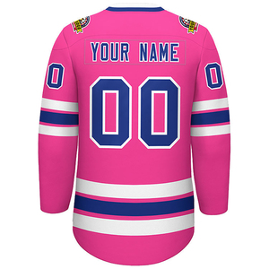 Uniformes unisexes de hockey sur glace couleur rose séchage rapide respirant maillot de hockey sur glace confortable vêtements de sport vente en gros - Product Image 2