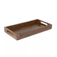 Plateau de service moderne en bois découpé au laser avec poignée, compatible lave-vaisselle et micro-ondes, personnalisable, pour petit-déjeuner, lit, cuisine, table à manger, décoration