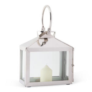 Style nordique en acier inoxydable 304 fait à la main Rectangle suspendu lanterne bougeoir finition en métal brillant pour la maison de noël - Product Image 6