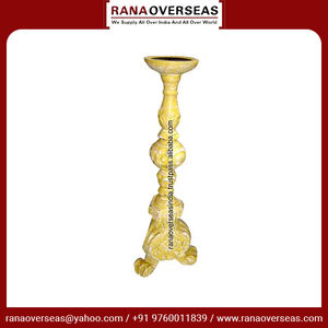 Portavelas de último diseño de Color dorado más vendido, hecho de madera para decoraciones de boda, decoraciones de fiesta a buen precio - Product Image 2