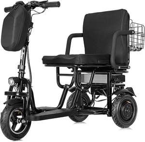 Folding <b>Mobility</b> Electric <b>Trike</b> 48v 700w Dual Motor Lithium Black, 42x22x33 Inch, MT-FOLD-TRK-700 - Product Image 2