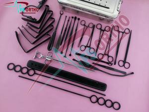 Juego de Instrumentos Quirúrgicos para Amigdalectomía y Adenoidectomía, 27 Piezas, Acero Inoxidable, Manual, Recubrimiento Negro, FS-ORTHO - Product Image 4