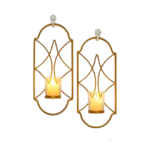 Candelabro colgante de pared de Metal dorado de calidad Superior, iluminación del hogar, accesorios de decoración navideña, bollos de pared de Metal - Product Image 3