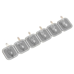 6 pegatinas coloridas con forma de gancho, color gris - Product Image 3