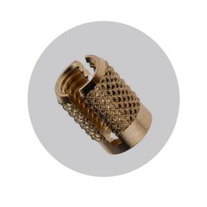 ตัวแทรกทองเหลืองขยายตัวล็อกตัวเองสำหรับการฉีดขึ้นรูปและส่วนประกอบเทอร์โมพลาสติก - Product Image 6