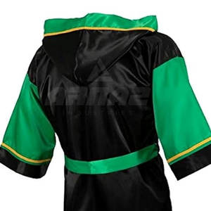 Bata de boxeo profesional con nombre personalizado opcional Bata de boxeo con material de satén ligero - Product Image 4