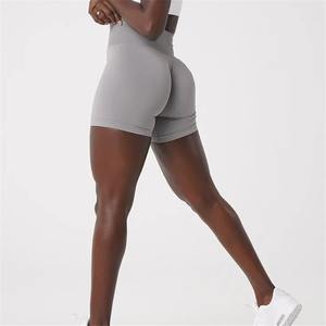 Pantalones cortos de compresión para correr de alta calidad y cintura alta para mujer, de secado rápido y transpirables, sin costuras, Scrunch Back Booty Design - Product Image 4