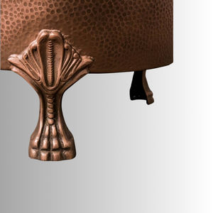 Wholesale Custom Size 5-Star Hotel Luxury Villa Bathroom Project Freestanding Handmade Hammered Copper Clawfoot <b>Bathtub</b> Luxury. - Product Image 5