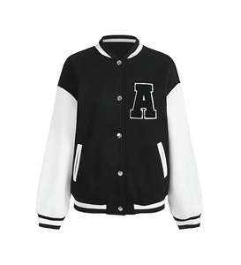 Blouson d'aviateur unisexe pour hommes pour Chicago avec col montant à capuche et fermeture à glissière en toile avec logo sur le devant en tissu pour l'hiver - Product Image 1