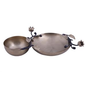 Petit bol de service de nourriture de fruits en aluminium pour la cuisine de la maison et la décoration de Restaurant utilisez un bol de service plaqué or - Product Image 4