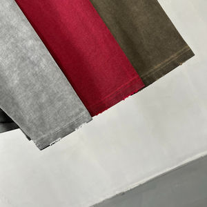 Haute qualité 100% coton lourd surdimensionné lavé hommes deux pièces épissé Double couche à manches courtes tricoté respirant - Product Image 3