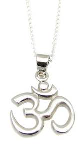 925 Sterling Silver <b>Om</b> Pendant <b>Necklace</b> Spiritual Hindu Jewelry - Product Image 3